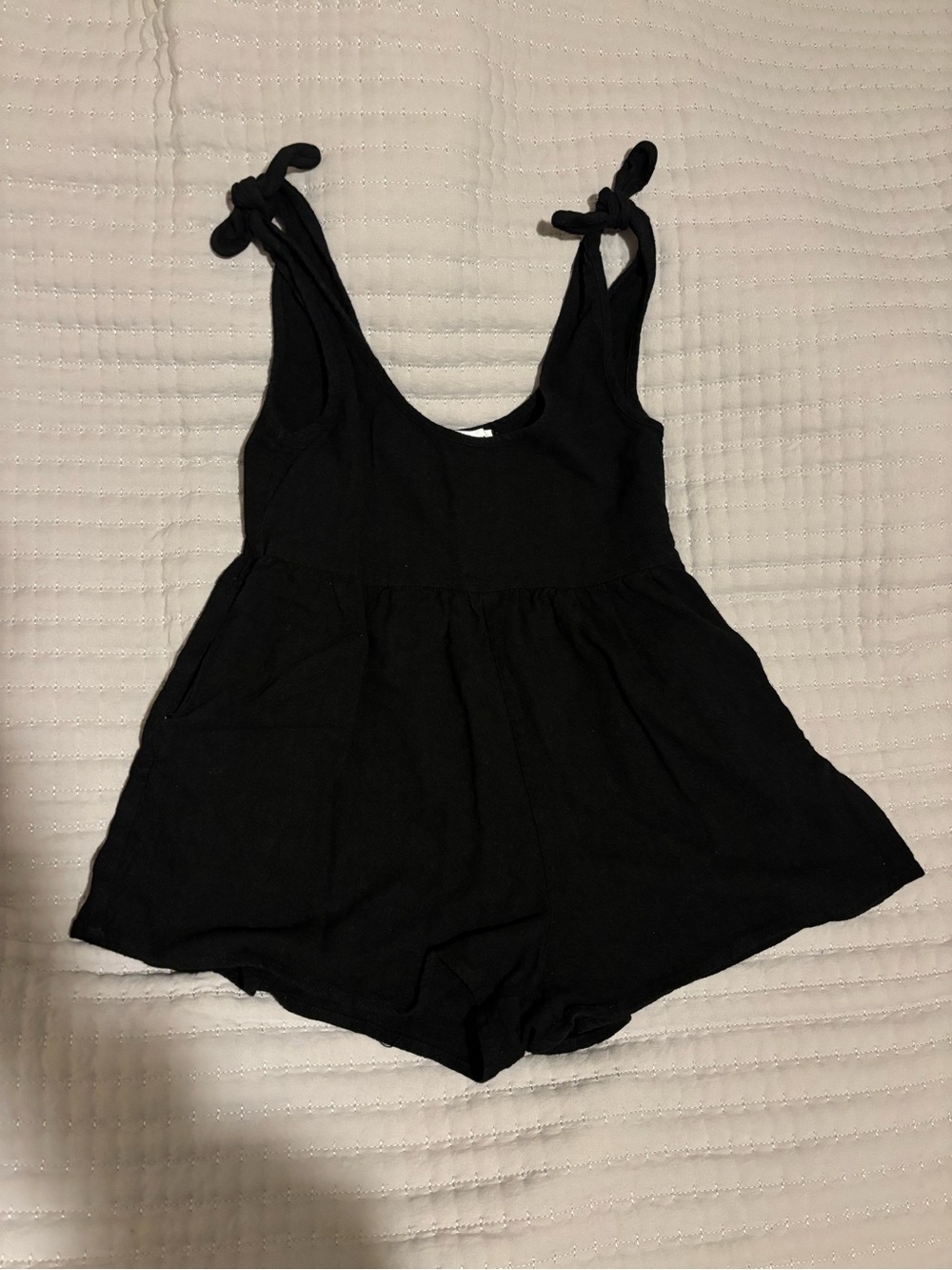 Princess Polly Black Tie-Shoulder Women’s One-Piece Romper